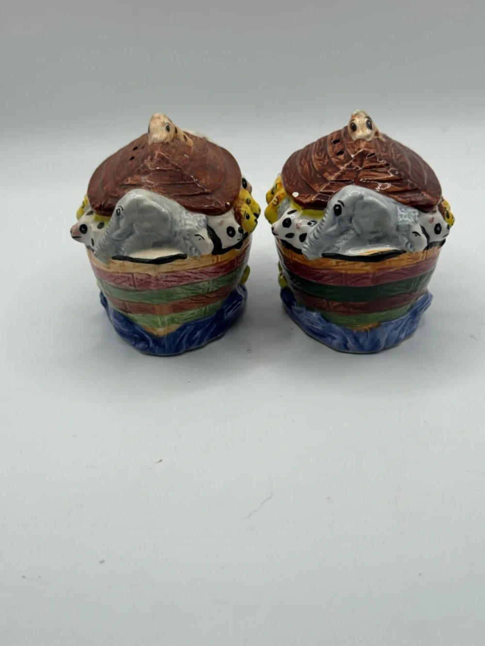 Noah's Ark Ceramic Salt and Pepper Shaker Set - Multicolor